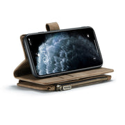 For iPhone 11 Pro CaseMe-C30 PU + TPU Multifunctional Horizontal Flip Leather Case with Holder & Card Slot & Wallet & Zipper Pocket (Brown)