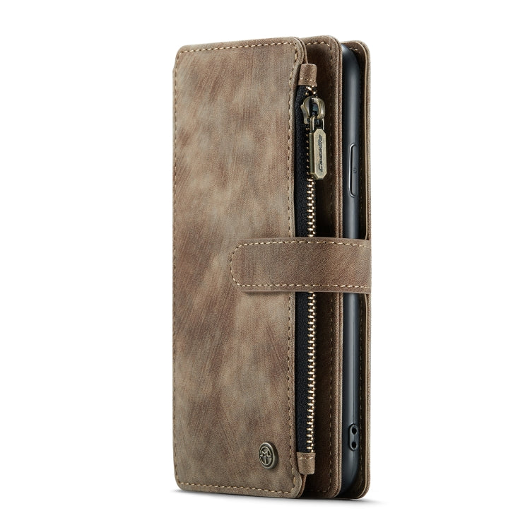 For iPhone 11 Pro Max CaseMe-C30 PU + TPU Multifunctional Horizontal Flip Leather Case with Holder & Card Slot & Wallet & Zipper Pocket (Brown)