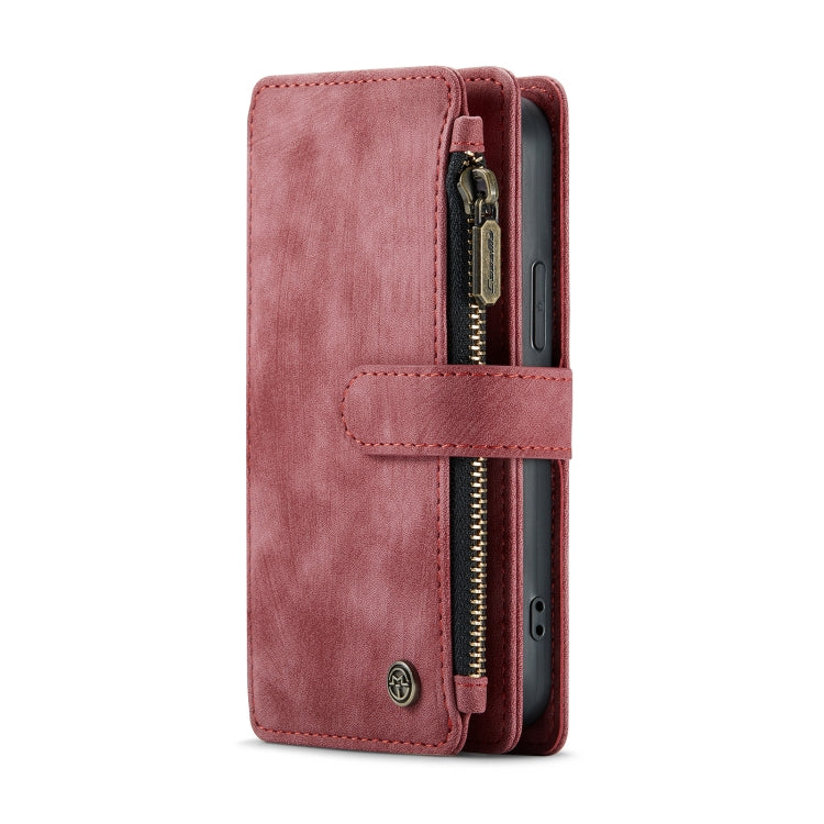 For iPhone 12 mini CaseMe-C30 PU + TPU Multifunctional Horizontal Flip Leather Case with Holder & Card Slot & Wallet & Zipper Pocket (Red) - iPhone 12 mini Cases by CaseMe | Online Shopping South Africa | PMC Jewellery | Buy Now Pay Later Mobicred