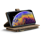 For iPhone XS Max CaseMe-C30 PU + TPU Multifunctional Horizontal Flip Leather Case with Holder & Card Slot & Wallet & Zipper Pocket(Brown)