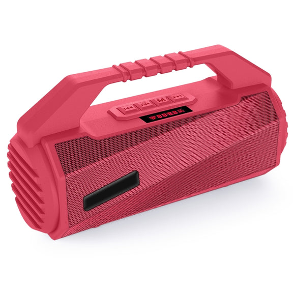 NewRixing NR-4025P with Screen Outdoor Splash-proof Water Portable Bluetooth Speaker, Support Hands-free Call / TF Card / FM / U Disk(Red)
