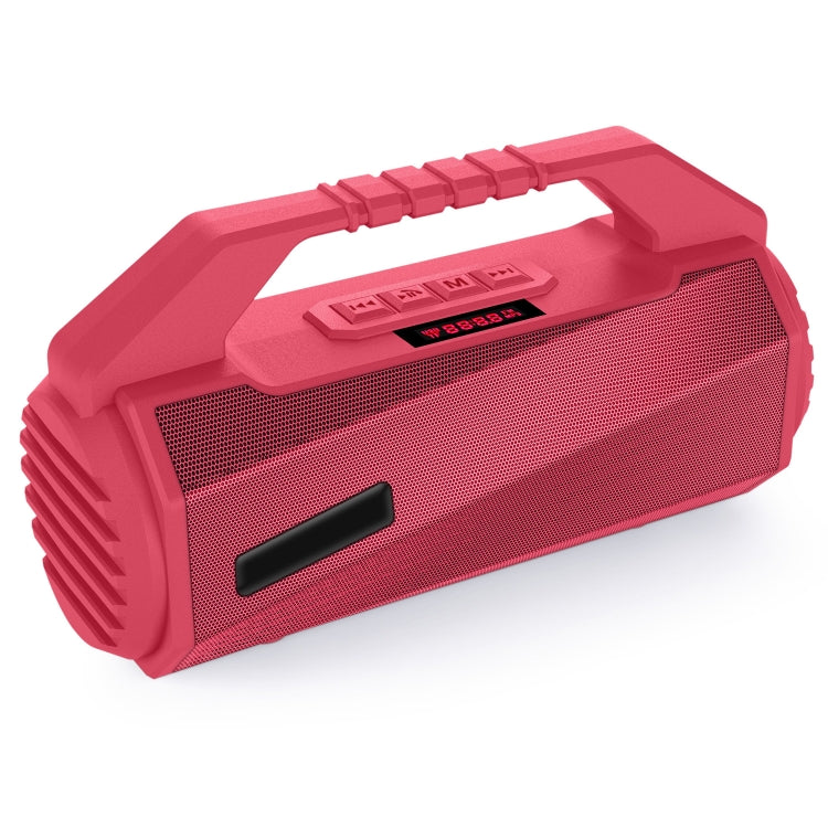 NewRixing NR-4025P with Screen Outdoor Splash-proof Water Portable Bluetooth Speaker, Support Hands-free Call / TF Card / FM / U Disk(Red)