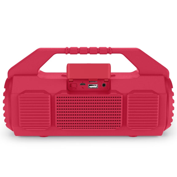 NewRixing NR-4025P with Screen Outdoor Splash-proof Water Portable Bluetooth Speaker, Support Hands-free Call / TF Card / FM / U Disk(Red)