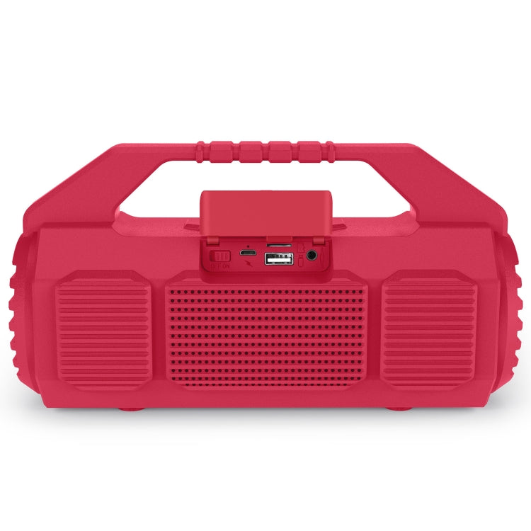NewRixing NR-4025P with Screen Outdoor Splash-proof Water Portable Bluetooth Speaker, Support Hands-free Call / TF Card / FM / U Disk(Red)