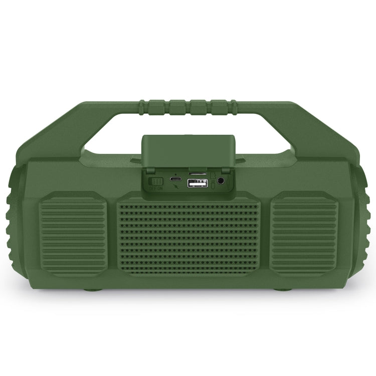 NewRixing NR-4025P with Screen Outdoor Splash-proof Water Portable Bluetooth Speaker, Support Hands-free Call / TF Card / FM / U Disk(Green)