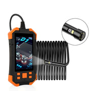 T20 4.3 inch IPS Color Screen 7.9mm Dual Cameras Water-resistant Hard Cable Digital Endoscope, Length:5m(Black Orange)