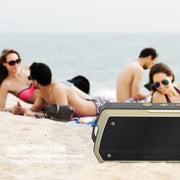 NewRixing NR-5000 IPX5 High Fidelity Bluetooth Speaker, Support Hands-free Call / TF Card / FM / U Disk(Gold)