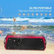 NewRixing NR-5000 IPX5 High Fidelity Bluetooth Speaker, Support Hands-free Call / TF Card / FM / U Disk(Gold)