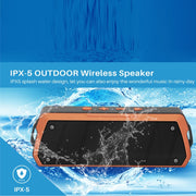 NewRixing NR-5000 IPX5 High Fidelity Bluetooth Speaker, Support Hands-free Call / TF Card / FM / U Disk(Gold)