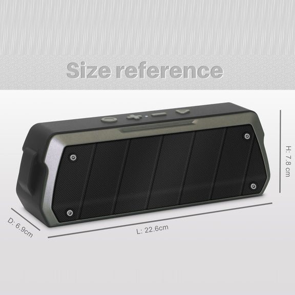 NewRixing NR-5000 IPX5 High Fidelity Bluetooth Speaker, Support Hands-free Call / TF Card / FM / U Disk(Gold)
