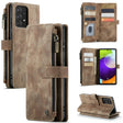 For Samsung Galaxy A52 5G / 4G CaseMe-C30 PU + TPU Multifunctional Horizontal Flip Leather Case with Holder & Card Slot & Wallet & Zipper Pocket(Brown) - Galaxy Phone Cases by CaseMe | Online Shopping South Africa | PMC Jewellery | Buy Now Pay Later Mobicred