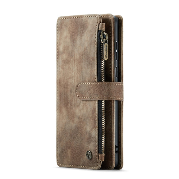 For Samsung Galaxy A52 5G / 4G CaseMe-C30 PU + TPU Multifunctional Horizontal Flip Leather Case with Holder & Card Slot & Wallet & Zipper Pocket(Brown)