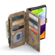For Samsung Galaxy A52 5G / 4G CaseMe-C30 PU + TPU Multifunctional Horizontal Flip Leather Case with Holder & Card Slot & Wallet & Zipper Pocket(Brown)