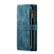 For Samsung Galaxy A52 5G / 4G CaseMe-C30 PU + TPU Multifunctional Horizontal Flip Leather Case with Holder & Card Slot & Wallet & Zipper Pocket(Blue)
