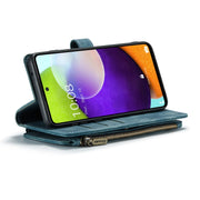 For Samsung Galaxy A52 5G / 4G CaseMe-C30 PU + TPU Multifunctional Horizontal Flip Leather Case with Holder & Card Slot & Wallet & Zipper Pocket(Blue)