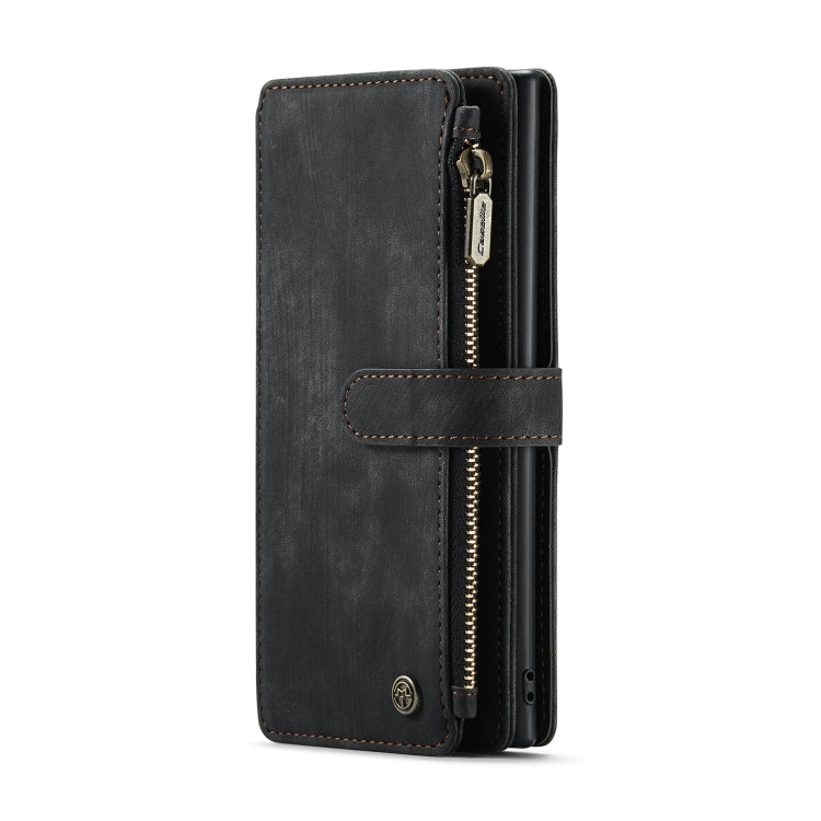 For Samsung Galaxy Note10+ CaseMe-C30 PU + TPU Multifunctional Horizontal Flip Leather Case with Holder & Card Slot & Wallet & Zipper Pocket(Black)