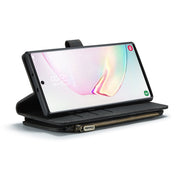 For Samsung Galaxy Note10+ CaseMe-C30 PU + TPU Multifunctional Horizontal Flip Leather Case with Holder & Card Slot & Wallet & Zipper Pocket(Black)