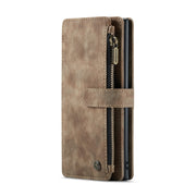 For Samsung Galaxy Note10+ CaseMe-C30 PU + TPU Multifunctional Horizontal Flip Leather Case with Holder & Card Slot & Wallet & Zipper Pocket(Brown)