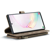 For Samsung Galaxy Note10+ CaseMe-C30 PU + TPU Multifunctional Horizontal Flip Leather Case with Holder & Card Slot & Wallet & Zipper Pocket(Brown)