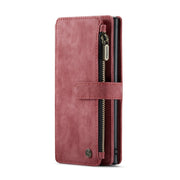 For Samsung Galaxy Note10+ CaseMe-C30 PU + TPU Multifunctional Horizontal Flip Leather Case with Holder & Card Slot & Wallet & Zipper Pocket(Red)