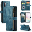 For Samsung Galaxy Note10+ CaseMe-C30 PU + TPU Multifunctional Horizontal Flip Leather Case with Holder & Card Slot & Wallet & Zipper Pocket(Blue) - free shipping - PMC Jewellery - Order now!