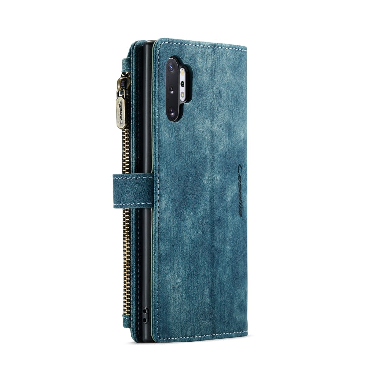 For Samsung Galaxy Note10+ CaseMe-C30 PU + TPU Multifunctional Horizontal Flip Leather Case with Holder & Card Slot & Wallet & Zipper Pocket(Blue) - free shipping - PMC Jewellery - Order now!