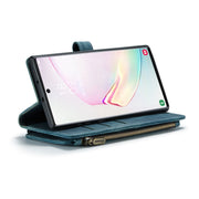 For Samsung Galaxy Note10+ CaseMe-C30 PU + TPU Multifunctional Horizontal Flip Leather Case with Holder & Card Slot & Wallet & Zipper Pocket(Blue)