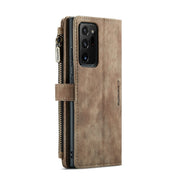 For Samsung Galaxy Note20 Ultra CaseMe-C30 PU + TPU Multifunctional Horizontal Flip Leather Case with Holder & Card Slot & Wallet & Zipper Pocket(Brown)