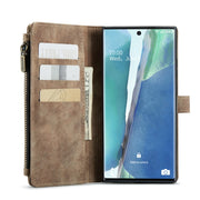 For Samsung Galaxy Note20 Ultra CaseMe-C30 PU + TPU Multifunctional Horizontal Flip Leather Case with Holder & Card Slot & Wallet & Zipper Pocket(Brown)