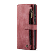 For Samsung Galaxy Note20 Ultra CaseMe-C30 PU + TPU Multifunctional Horizontal Flip Leather Case with Holder & Card Slot & Wallet & Zipper Pocket(Red)