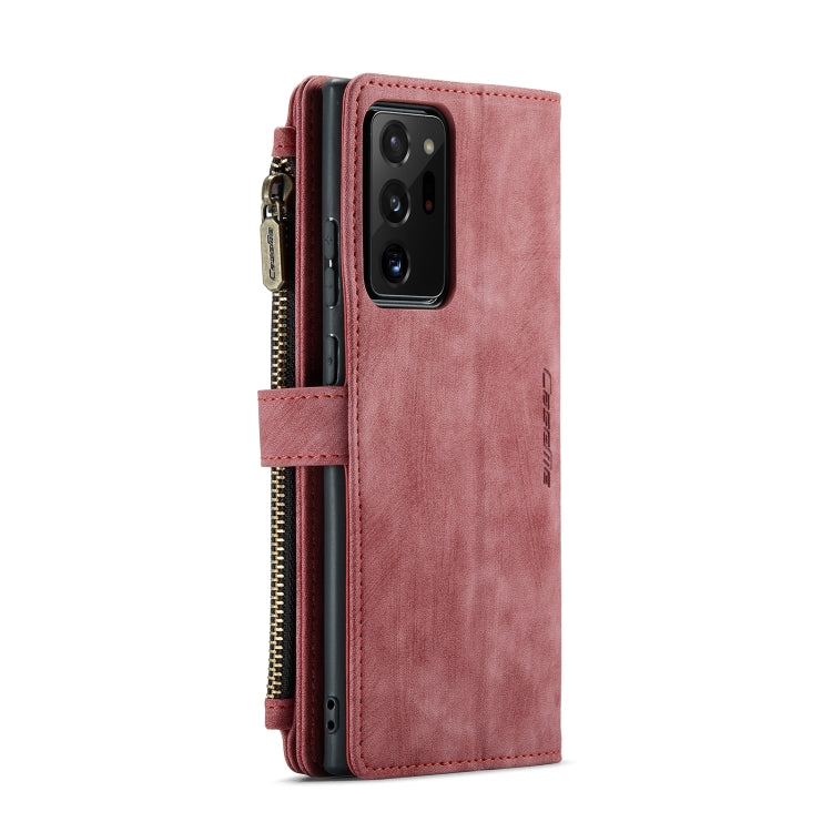 For Samsung Galaxy Note20 Ultra CaseMe-C30 PU + TPU Multifunctional Horizontal Flip Leather Case with Holder & Card Slot & Wallet & Zipper Pocket(Red) - free shipping - PMC Jewellery - Order now!