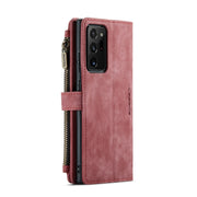 For Samsung Galaxy Note20 Ultra CaseMe-C30 PU + TPU Multifunctional Horizontal Flip Leather Case with Holder & Card Slot & Wallet & Zipper Pocket(Red)