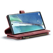 For Samsung Galaxy Note20 Ultra CaseMe-C30 PU + TPU Multifunctional Horizontal Flip Leather Case with Holder & Card Slot & Wallet & Zipper Pocket(Red)