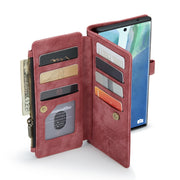 For Samsung Galaxy Note20 Ultra CaseMe-C30 PU + TPU Multifunctional Horizontal Flip Leather Case with Holder & Card Slot & Wallet & Zipper Pocket(Red)