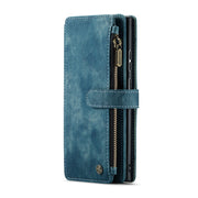 For Samsung Galaxy Note20 Ultra CaseMe-C30 PU + TPU Multifunctional Horizontal Flip Leather Case with Holder & Card Slot & Wallet & Zipper Pocket(Blue)