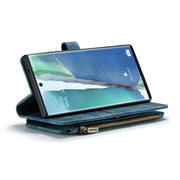 For Samsung Galaxy Note20 Ultra CaseMe-C30 PU + TPU Multifunctional Horizontal Flip Leather Case with Holder & Card Slot & Wallet & Zipper Pocket(Blue)