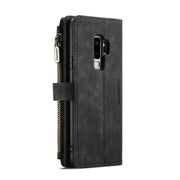 For Samsung Galaxy S9+ CaseMe-C30 PU + TPU Multifunctional Horizontal Flip Leather Case with Holder & Card Slot & Wallet & Zipper Pocket(Black)
