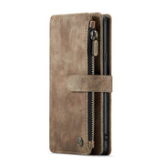 For Samsung Galaxy S9+ CaseMe-C30 PU + TPU Multifunctional Horizontal Flip Leather Case with Holder & Card Slot & Wallet & Zipper Pocket(Brown)