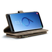For Samsung Galaxy S9+ CaseMe-C30 PU + TPU Multifunctional Horizontal Flip Leather Case with Holder & Card Slot & Wallet & Zipper Pocket(Brown)
