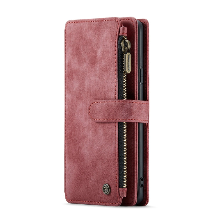 For Samsung Galaxy S9+ CaseMe-C30 PU + TPU Multifunctional Horizontal Flip Leather Case with Holder & Card Slot & Wallet & Zipper Pocket(Red) - free shipping - PMC Jewellery - Order now!