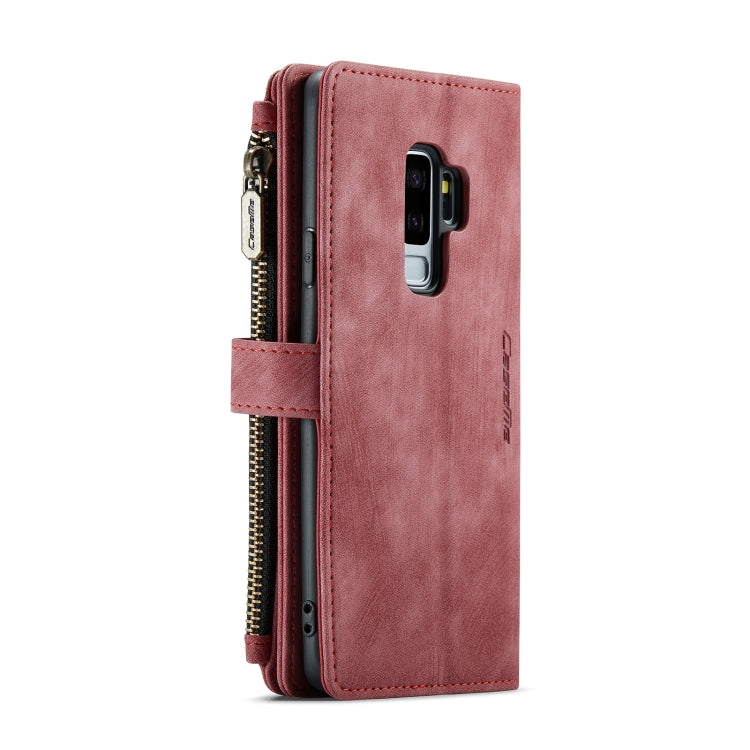 For Samsung Galaxy S9+ CaseMe-C30 PU + TPU Multifunctional Horizontal Flip Leather Case with Holder & Card Slot & Wallet & Zipper Pocket(Red) - free shipping - PMC Jewellery - Order now!