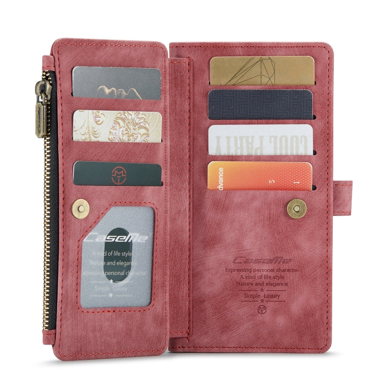 For Samsung Galaxy S9+ CaseMe-C30 PU + TPU Multifunctional Horizontal Flip Leather Case with Holder & Card Slot & Wallet & Zipper Pocket(Red) - free shipping - PMC Jewellery - Order now!