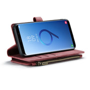 For Samsung Galaxy S9+ CaseMe-C30 PU + TPU Multifunctional Horizontal Flip Leather Case with Holder & Card Slot & Wallet & Zipper Pocket(Red)