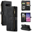 For Samsung Galaxy S10 CaseMe-C30 PU + TPU Multifunctional Horizontal Flip Leather Case with Holder & Card Slot & Wallet & Zipper Pocket(Black) - free shipping - PMC Jewellery - Order now!