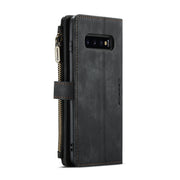 For Samsung Galaxy S10 CaseMe-C30 PU + TPU Multifunctional Horizontal Flip Leather Case with Holder & Card Slot & Wallet & Zipper Pocket(Black)