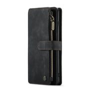 For Samsung Galaxy S10+ CaseMe-C30 PU + TPU Multifunctional Horizontal Flip Leather Case with Holder & Card Slot & Wallet & Zipper Pocket(Black)