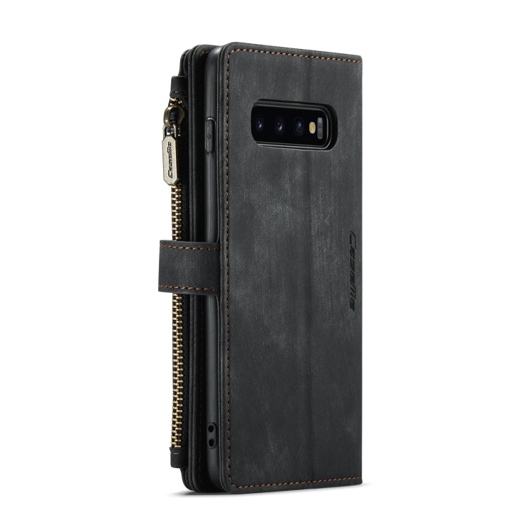 For Samsung Galaxy S10+ CaseMe-C30 PU + TPU Multifunctional Horizontal Flip Leather Case with Holder & Card Slot & Wallet & Zipper Pocket(Black) - free shipping - PMC Jewellery - Order now!