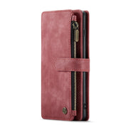 For Samsung Galaxy S10+ CaseMe-C30 PU + TPU Multifunctional Horizontal Flip Leather Case with Holder & Card Slot & Wallet & Zipper Pocket(Red)