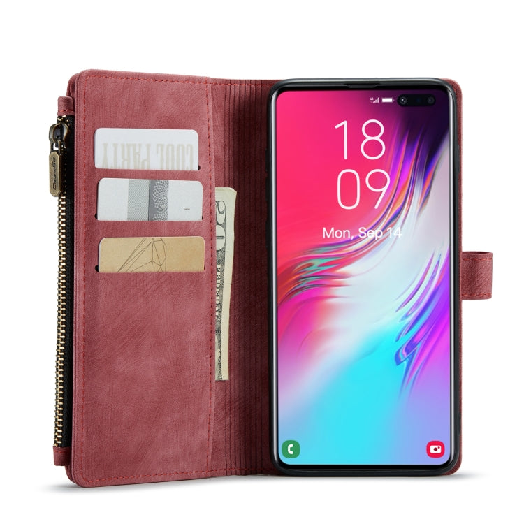 For Samsung Galaxy S10+ CaseMe-C30 PU + TPU Multifunctional Horizontal Flip Leather Case with Holder & Card Slot & Wallet & Zipper Pocket(Red) - free shipping - PMC Jewellery - Order now!