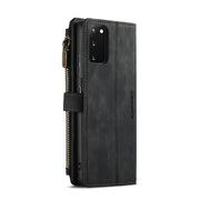 For Samsung Galaxy S20 5G CaseMe-C30 PU + TPU Multifunctional Horizontal Flip Leather Case with Holder & Card Slot & Wallet & Zipper Pocket(Black)